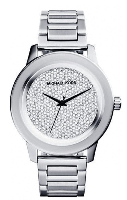 Buy Shop Michael Kors Kinley Diamond Pave Silver Dial Silver Steel Strap Watch for Women - MK5996 USA Online