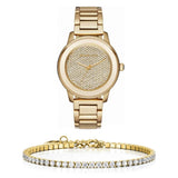 Buy Shop Michael Kors Kinley Gold Dial Gold Steel Strap Watch for Women - MK6209 USA Online