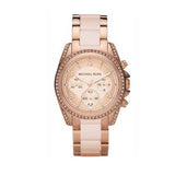 Buy Shop Michael Kors Blair Chronograph Rose Gold Dial Two Tone Steel Strap Watch for Women - MK5943 USA Online