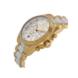 Buy Shop Michael Kors Bradshaw Chronograph White Dial Two Tone Steel Strap Watch For Women - MK5743 USA Online