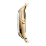 Buy Shop Michael Kors Byrn Quartz Gold Dial Gold Steel Strap Watch For Women - MK6134 USA Online