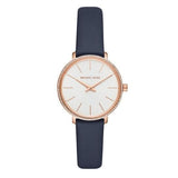 Buy Shop Michael Kors Pyper Analog White Dial Black Leather Strap Watch For Women - MK2804 USA Online
