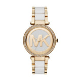 Buy Shop Michael Kors Parker White Dial Two Tone Steel Strap Watch for Women - MK6313 USA Online