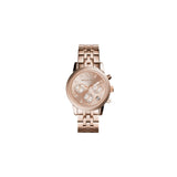Buy Shop Michael Kors Ritz Chronograph Rose Gold Dial Rose Gold Steel Strap Watch for Women - MK6077 USA Online