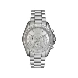 Buy Shop Michael Kors Bradshaw Chronograph Silver Dial Silver Steel Strap Watch For Women - MK6537 USA Online
