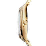 Buy Shop Michael Kors Byrn Quartz Gold Dial Gold Steel Strap Watch For Women - MK6134 USA Online