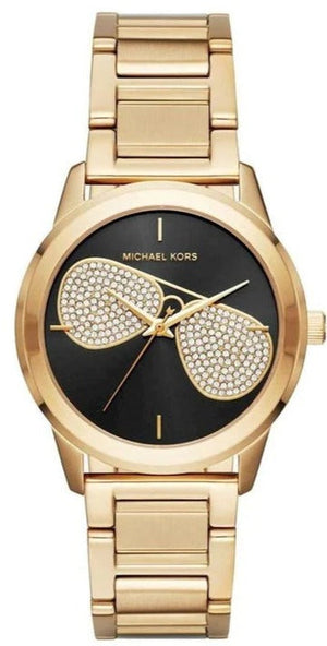 Buy Shop Michael Kors Hartman Analog Quartz Black Dial Gold Steel Strap Watch For Women - MK3647 USA Online