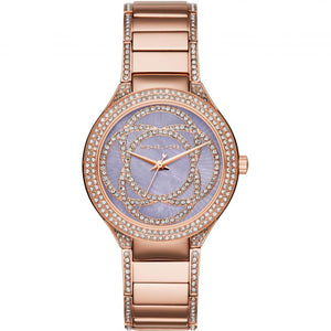 Buy Shop Michael Kors Kerry Purple Dial Rose Gold Stainless Steel Strap Watch for Women - MK3482 USA Online