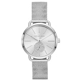 Buy Shop Michael Kors Portia Silver Dial Silver Mesh Bracelet Watch for Women - MK3843 USA Online