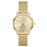Buy Shop Michael Kors Portia Gold Dial Gold Mesh Bracelet Watch for Women - MK3844 USA Online