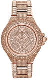 Buy Shop Michael Kors Camille Crystal Rose Gold Dial Rose Gold Steel Strap Watch for Women - MK5862 USA Online