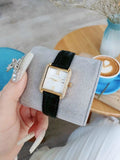 Buy Shop Michael Kors Lake Quartz White Dial Black Leather Strap Watch For Women - MK2762 USA Online