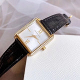 Buy Shop Michael Kors Lake Quartz White Dial Black Leather Strap Watch For Women - MK2762 USA Online