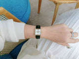 Buy Shop Michael Kors Lake Quartz White Dial Black Leather Strap Watch For Women - MK2762 USA Online