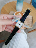 Buy Shop Michael Kors Lake Quartz White Dial Black Leather Strap Watch For Women - MK2762 USA Online