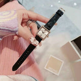 Buy Shop Michael Kors Lake Quartz White Dial Black Leather Strap Watch For Women - MK2762 USA Online