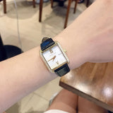 Buy Shop Michael Kors Lake Quartz White Dial Black Leather Strap Watch For Women - MK2762 USA Online