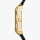 Buy Shop Michael Kors Lake Quartz White Dial Black Leather Strap Watch For Women - MK2762 USA Online