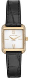 Buy Shop Michael Kors Lake Quartz White Dial Black Leather Strap Watch For Women - MK2762 USA Online
