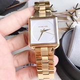 Buy Shop Michael Kors Lake Quartz White Dial Gold Steel Strap Watch For Women - MK3644 USA Online