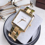 Buy Shop Michael Kors Lake Quartz White Dial Gold Steel Strap Watch For Women - MK3644 USA Online