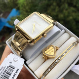 Buy Shop Michael Kors Lake Quartz White Dial Gold Steel Strap Watch For Women - MK3644 USA Online
