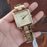 Buy Shop Michael Kors Lake Quartz White Dial Gold Steel Strap Watch For Women - MK3644 USA Online