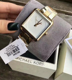 Buy Shop Michael Kors Lake Quartz White Dial Gold Steel Strap Watch For Women - MK3644 USA Online