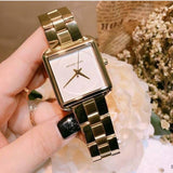 Buy Shop Michael Kors Lake Quartz White Dial Gold Steel Strap Watch For Women - MK3644 USA Online