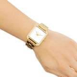 Buy Shop Michael Kors Lake Quartz White Dial Gold Steel Strap Watch For Women - MK3644 USA Online