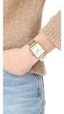 Buy Shop Michael Kors Lake Quartz White Dial Gold Steel Strap Watch For Women - MK3644 USA Online
