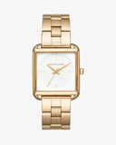 Buy Shop Michael Kors Lake Quartz White Dial Gold Steel Strap Watch For Women - MK3644 USA Online