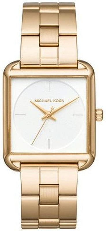 Buy Shop Michael Kors Lake Quartz White Dial Gold Steel Strap Watch For Women - MK3644 USA Online