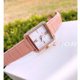 Buy Shop Michael Kors Lake Quartz White Dial Pink Leather Strap Watch For Women - MK2763 USA Online