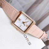 Buy Shop Michael Kors Lake Quartz White Dial Pink Leather Strap Watch For Women - MK2763 USA Online