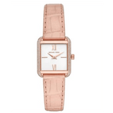 Buy Shop Michael Kors Lake Quartz White Dial Pink Leather Strap Watch For Women - MK2763 USA Online