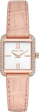 Buy Shop Michael Kors Lake Quartz White Dial Pink Leather Strap Watch For Women - MK2763 USA Online