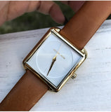 Buy Shop Michael Kors Lake White Dial Brown Leather Strap Watch For Women - MK2584 USA Online