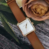 Buy Shop Michael Kors Lake White Dial Brown Leather Strap Watch For Women - MK2584 USA Online