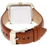 Buy Shop Michael Kors Lake White Dial Brown Leather Strap Watch For Women - MK2584 USA Online