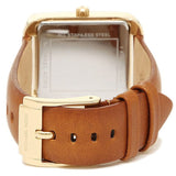Buy Shop Michael Kors Lake White Dial Brown Leather Strap Watch For Women - MK2584 USA Online