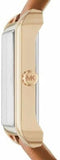 Buy Shop Michael Kors Lake White Dial Brown Leather Strap Watch For Women - MK2584 USA Online