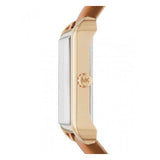 Buy Shop Michael Kors Lake White Dial Brown Leather Strap Watch For Women - MK2584 USA Online