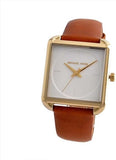 Buy Shop Michael Kors Lake White Dial Brown Leather Strap Watch For Women - MK2584 USA Online