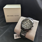 Buy Shop Michael Kors Langford Chronograph Black Dial Black Steel Strap Watch For Men - MK8993 USA Online