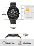 Buy Shop Michael Kors Langford Chronograph Black Dial Black Steel Strap Watch For Men - MK8993 USA Online
