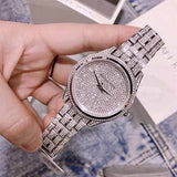 Buy Shop Michael Kors Lauryn Analog Crystals Silver Dial Silver Steel Strap Watch For Women - MK3717 USA Online