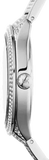 Buy Shop Michael Kors Lauryn Analog Crystals Silver Dial Silver Steel Strap Watch For Women - MK3717 USA Online