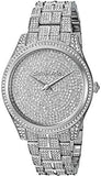 Buy Shop Michael Kors Lauryn Analog Crystals Silver Dial Silver Steel Strap Watch For Women - MK3717 USA Online