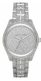 Buy Shop Michael Kors Lauryn Analog Crystals Silver Dial Silver Steel Strap Watch For Women - MK3717 USA Online